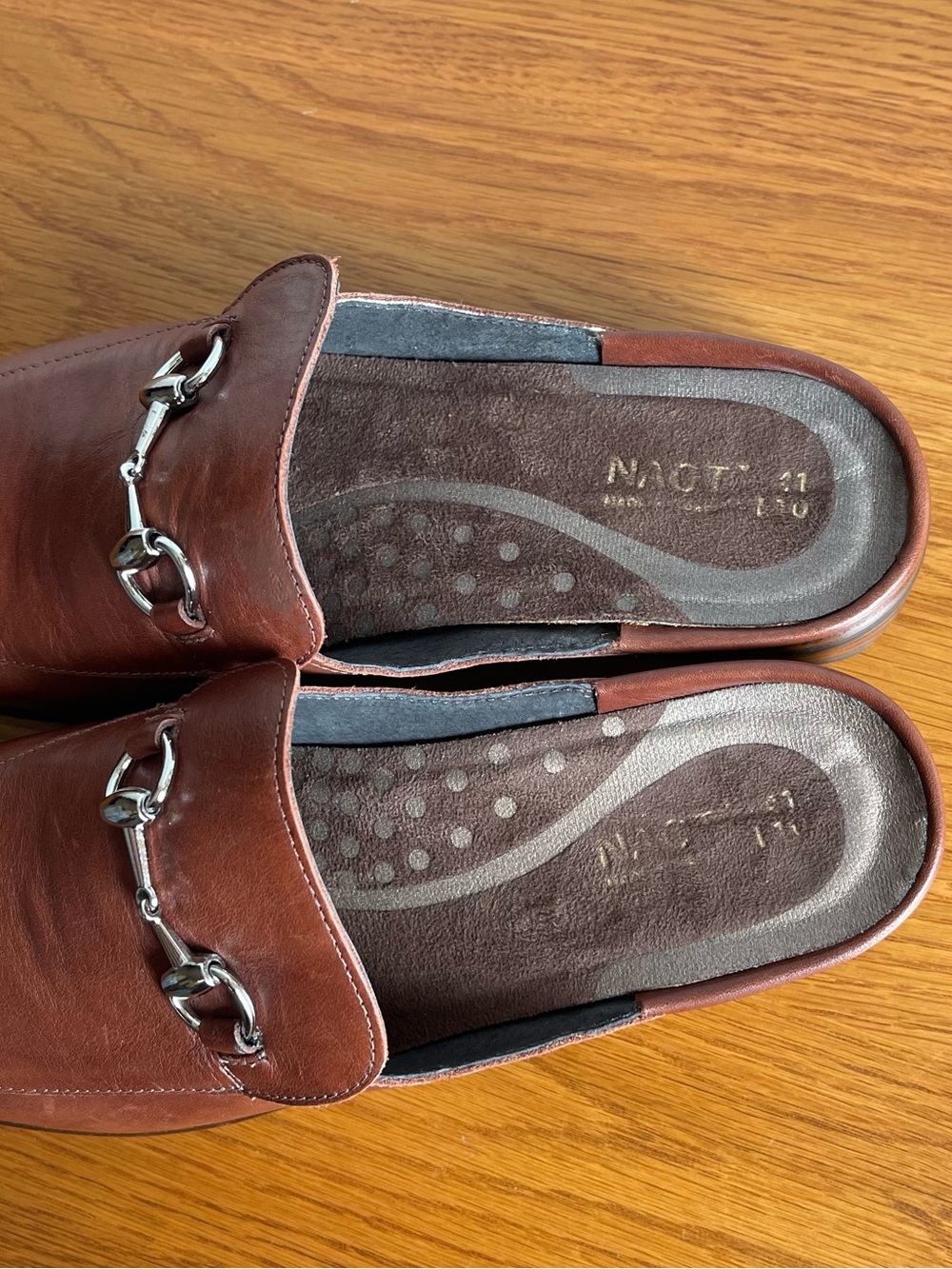 Naot Halny Mule Chestnut Brown Leather Size 41/10 - Picture 11 of 15